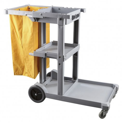 Janitor Cart with 3 Shelves