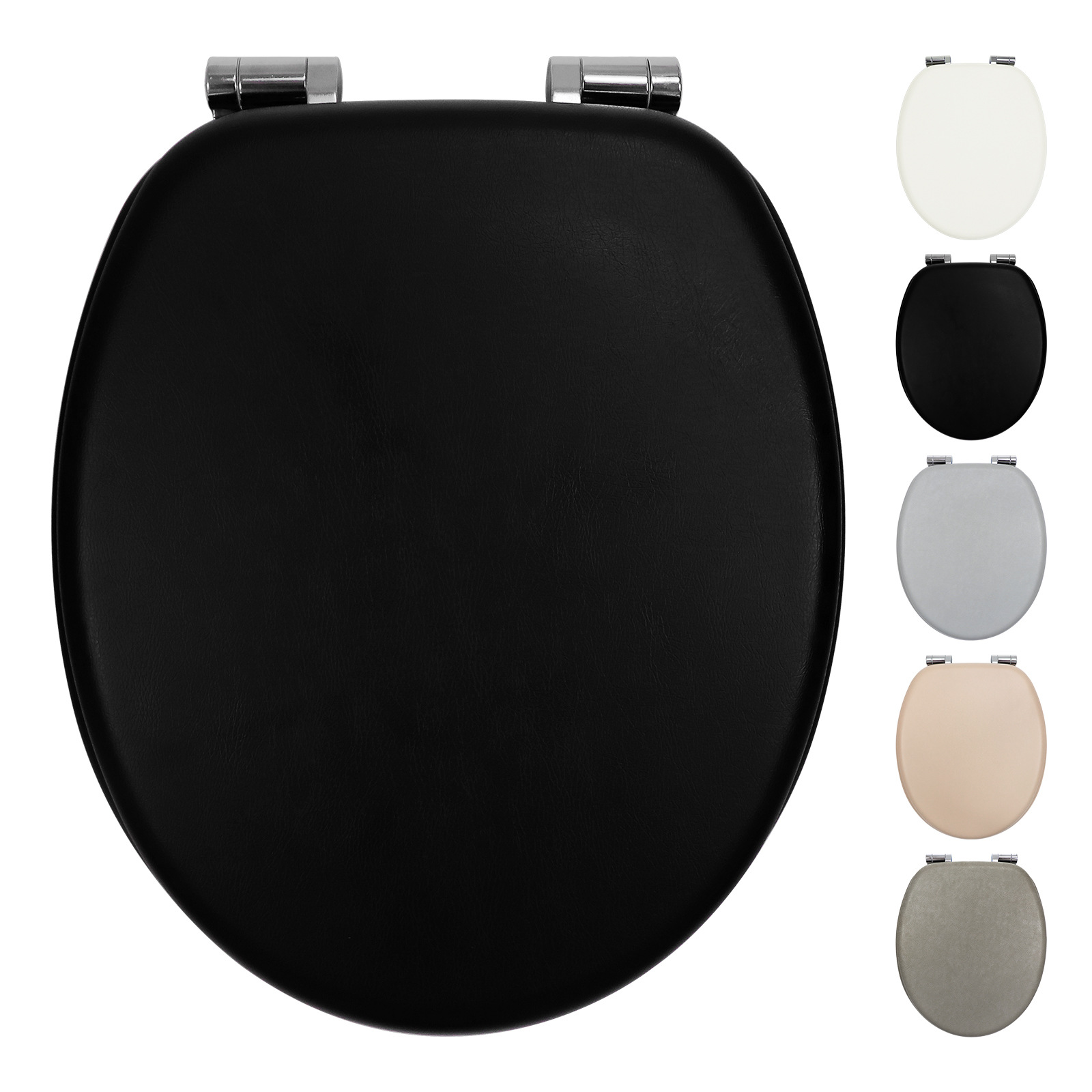 Black MDF Toilet Seat 