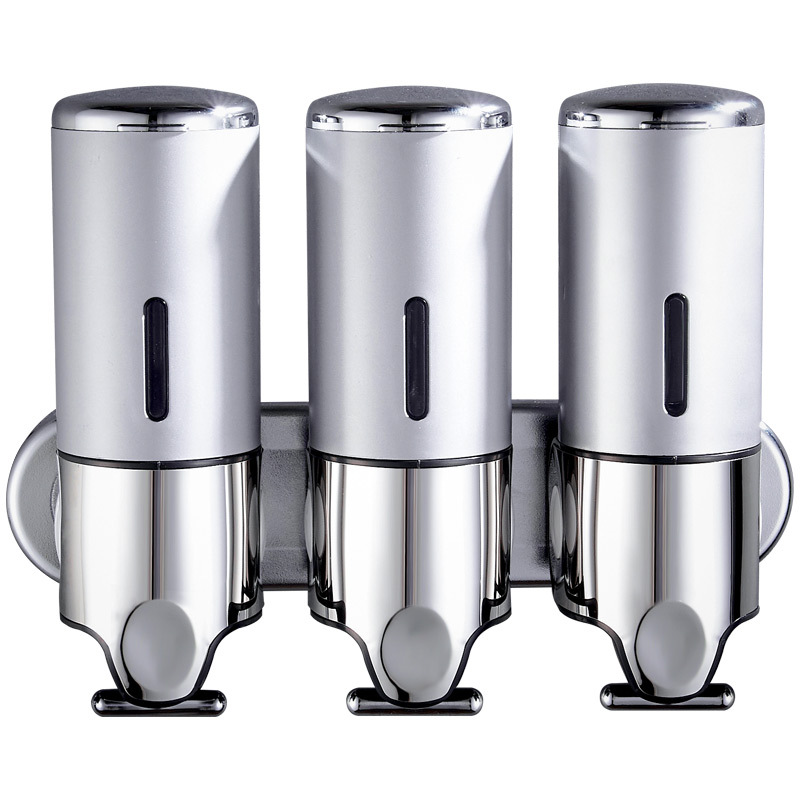 Hotel Triple Manual Washing Liquid Shampoo Soap Dispenser 